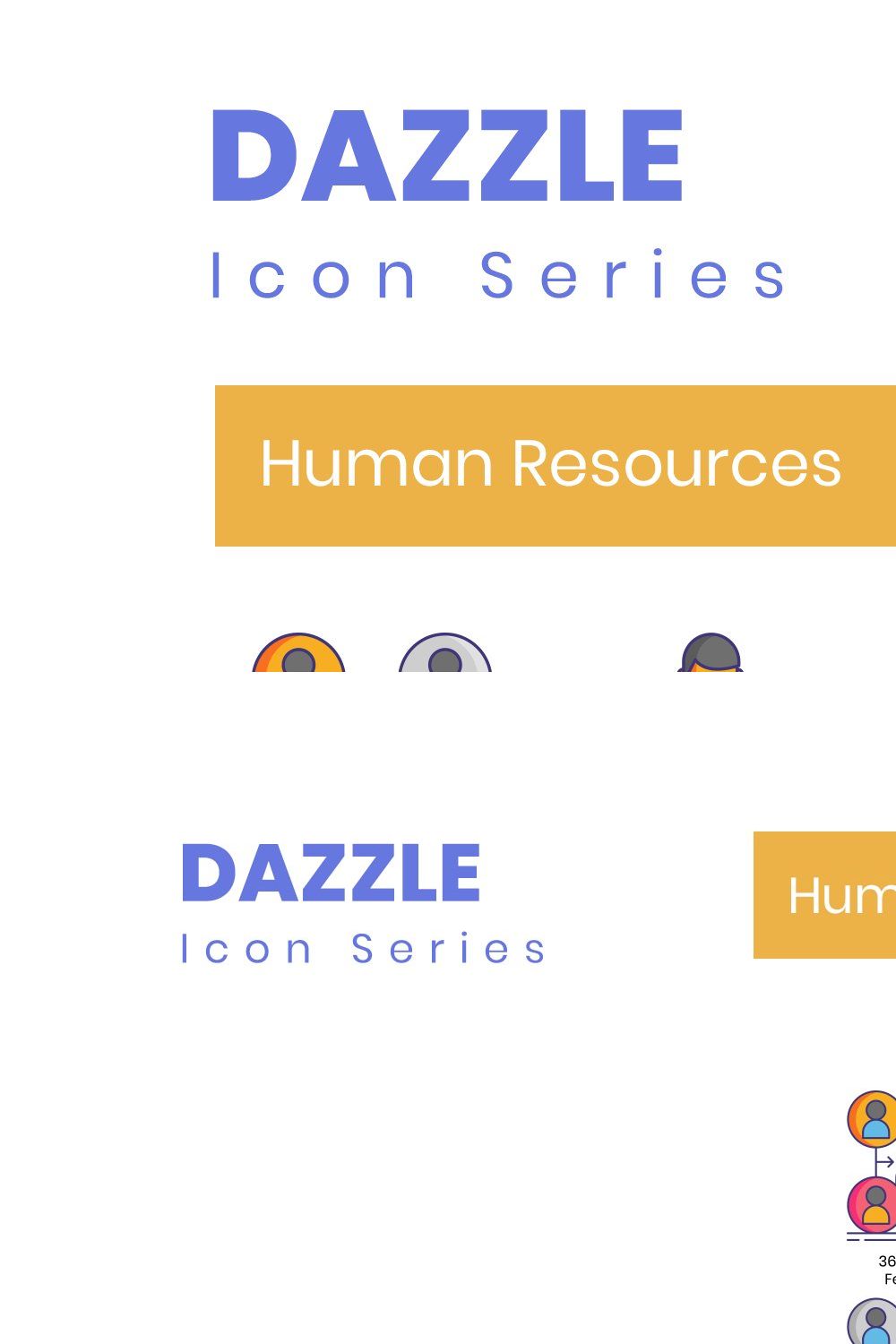 90 Human Resources Icons | Dazzle pinterest preview image.