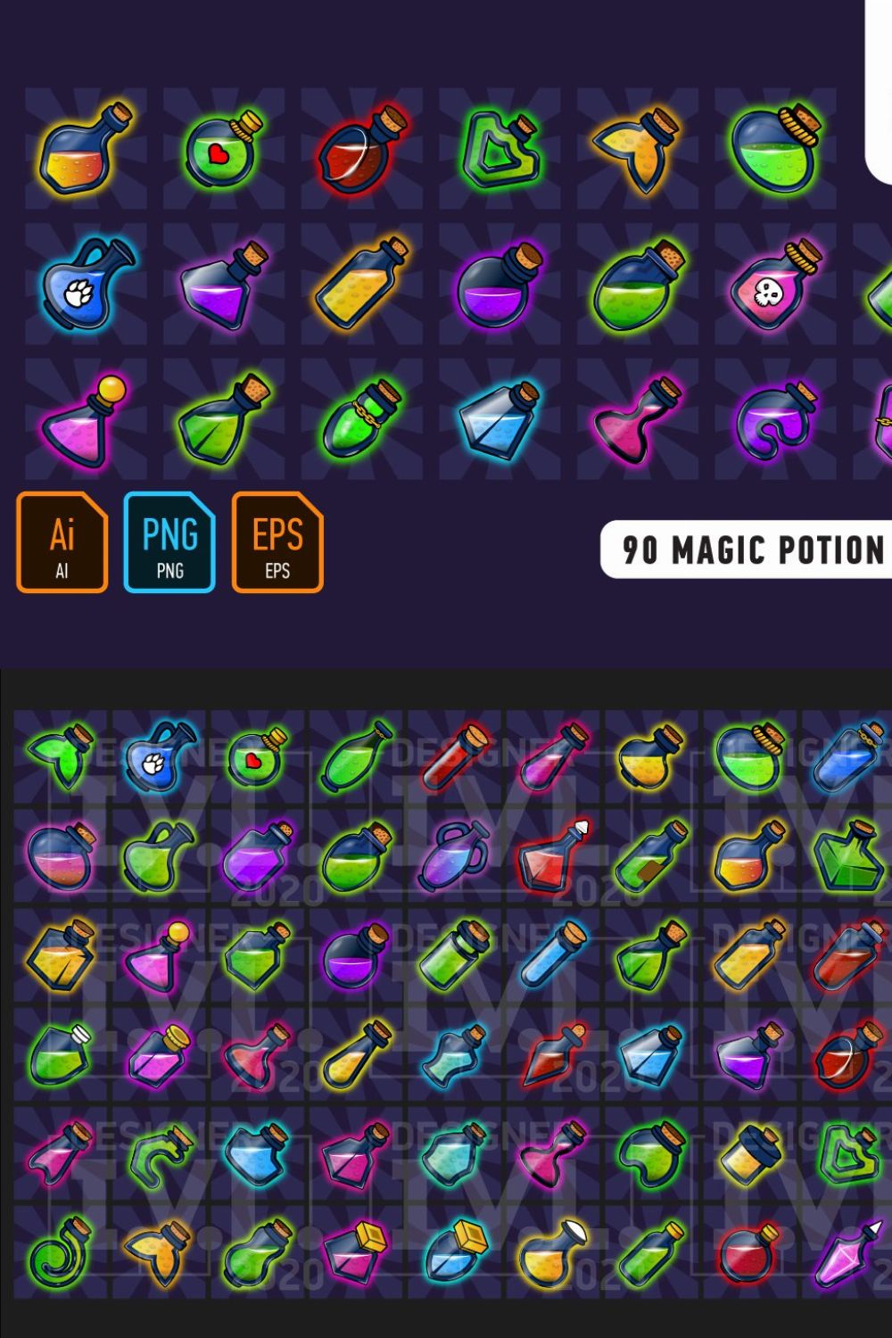 90 Magic potion Icons pinterest preview image.