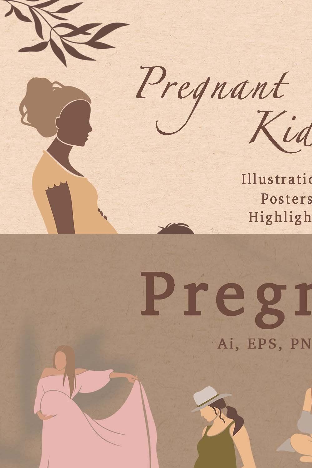 Abstract Graphic Set. Pregnant, kids pinterest preview image.