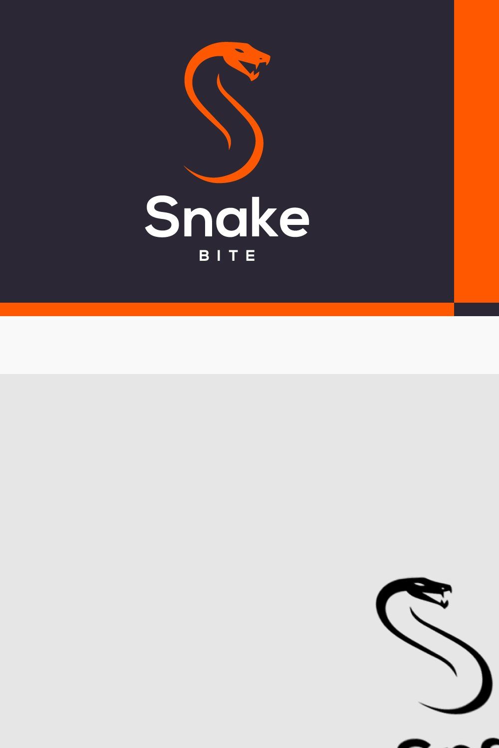 Abstract icon SNAKE in S shape pinterest preview image.