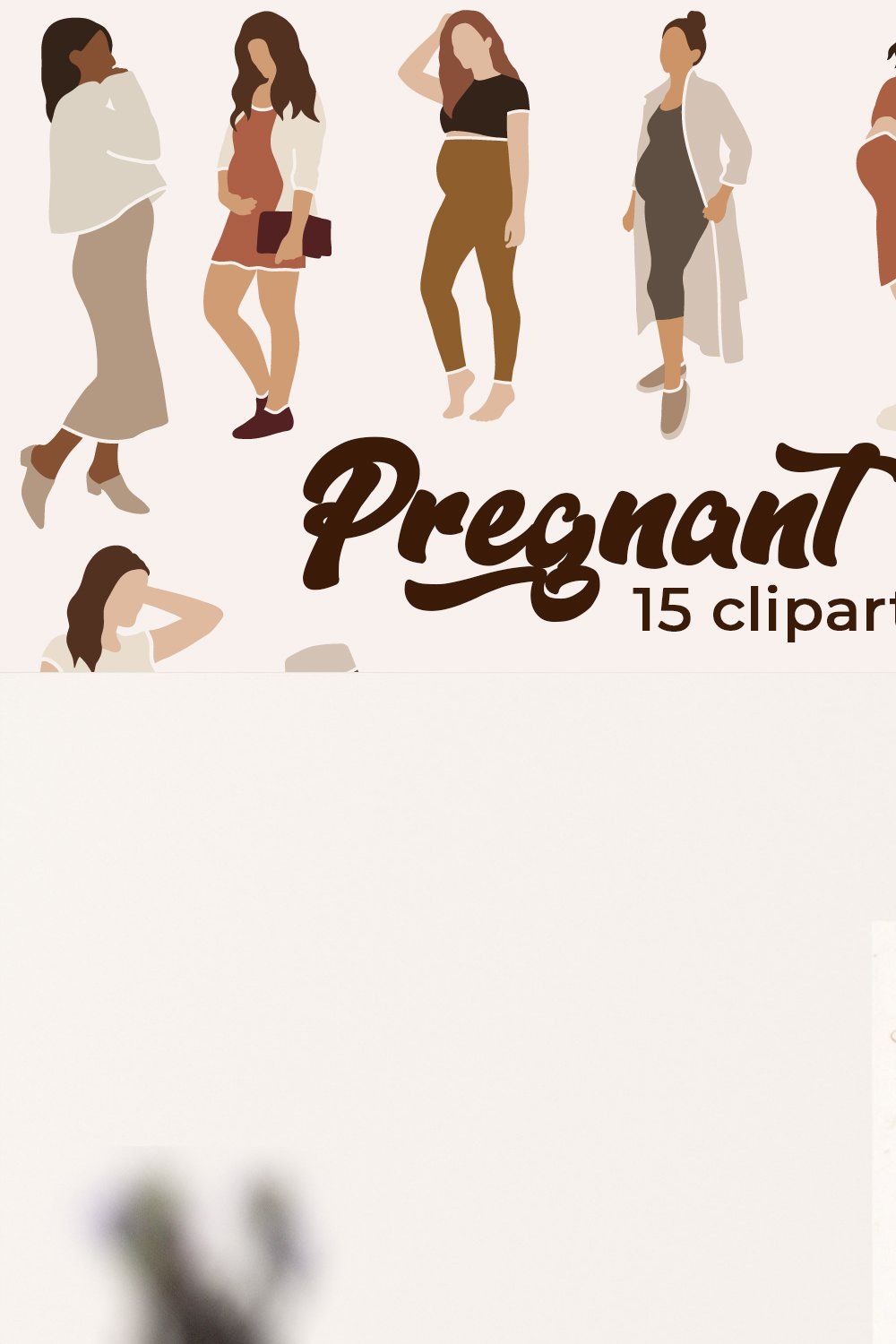 Abstract Pregnant woman clipart pinterest preview image.