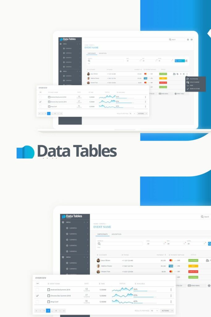 Adminian2 Data Tables – MasterBundles