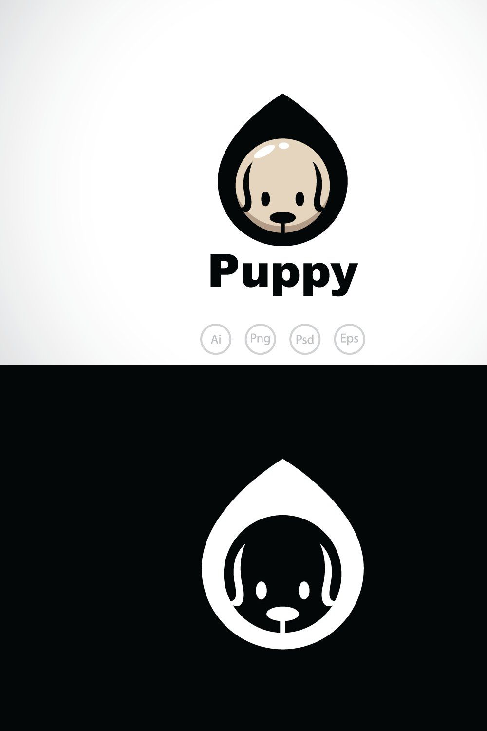 Adopt Pupply Logo Template pinterest preview image.