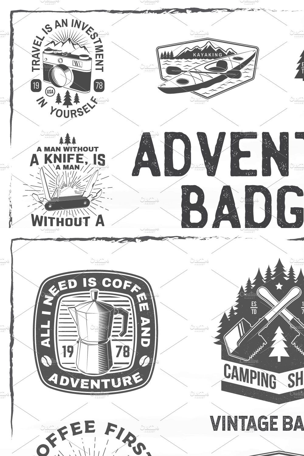 Adventure Badges + Bonus pinterest preview image.