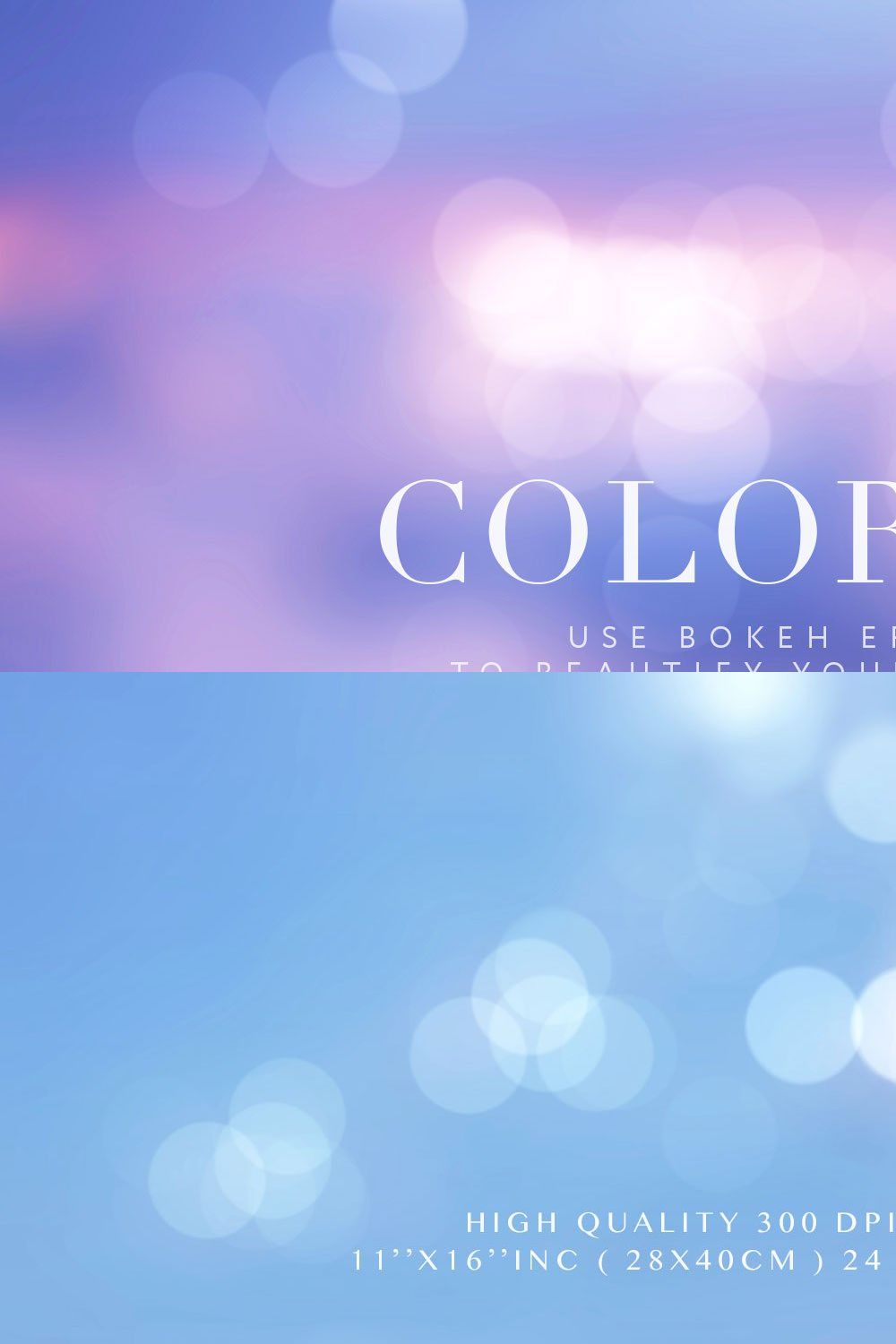 Aesthetic Gradient Bokeh Backgrounds pinterest preview image.
