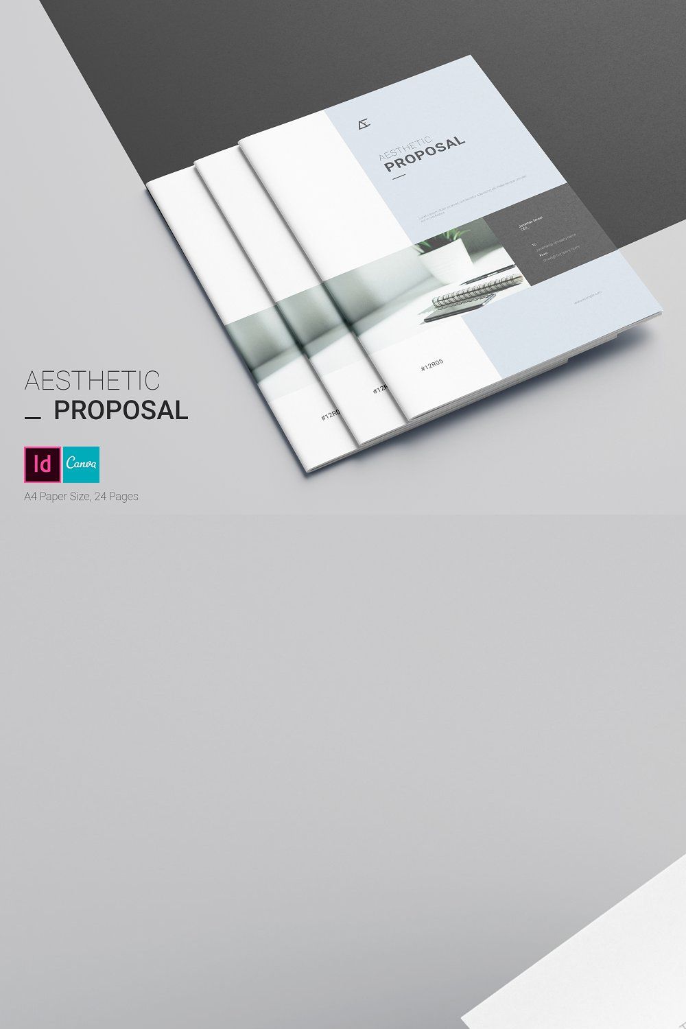 Aesthetic Proposal Template pinterest preview image.
