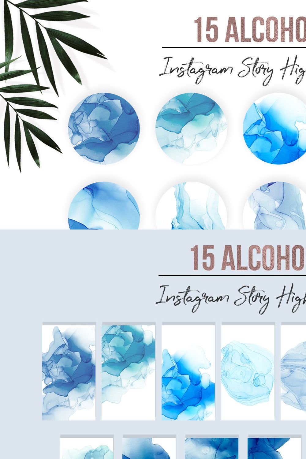 Alcohol Ink Instagram Highlights pinterest preview image.