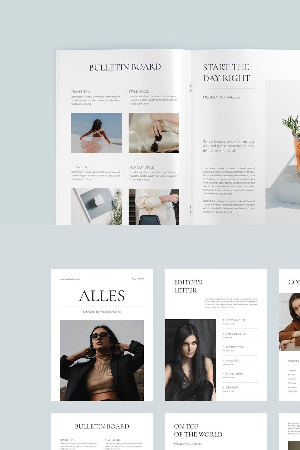Alles | Magazine Template pinterest preview image.