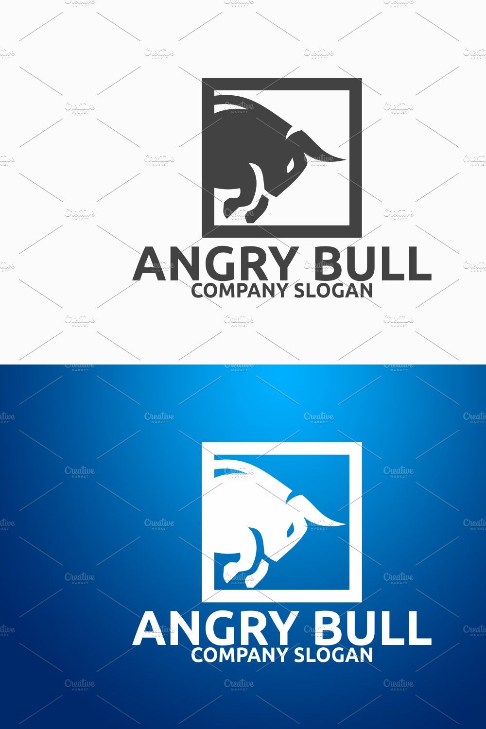 Angry Bull pinterest preview image.