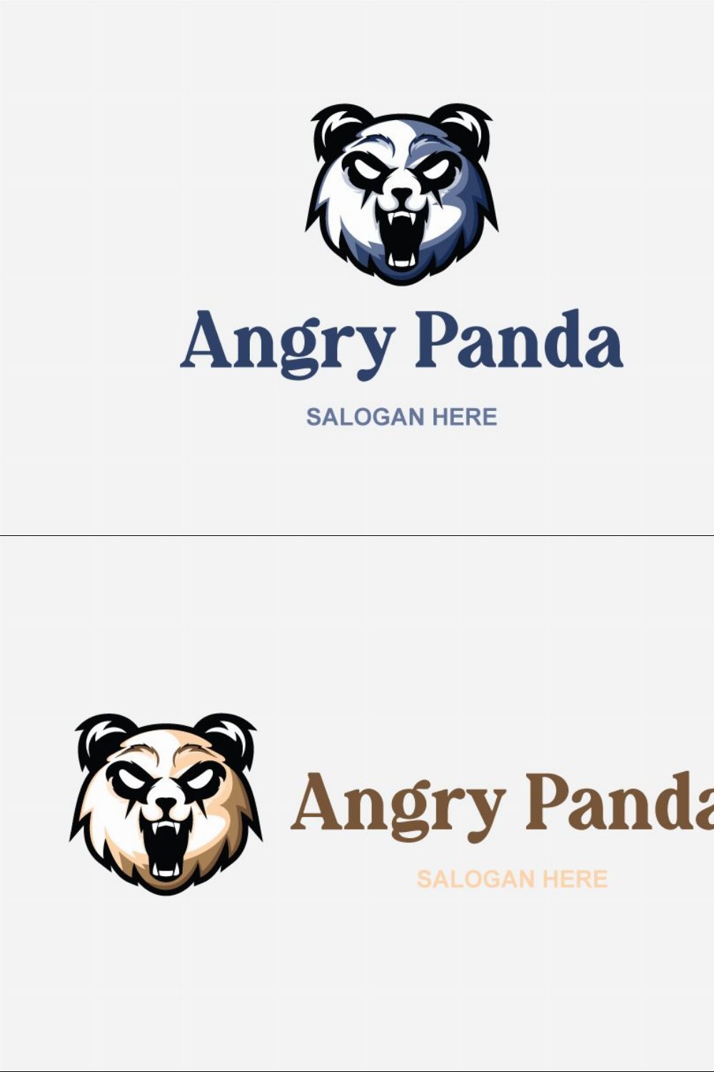 Angry Panda Logo pinterest preview image.