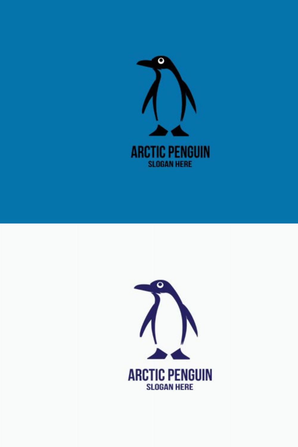 Arctic Penguin Logo pinterest preview image.