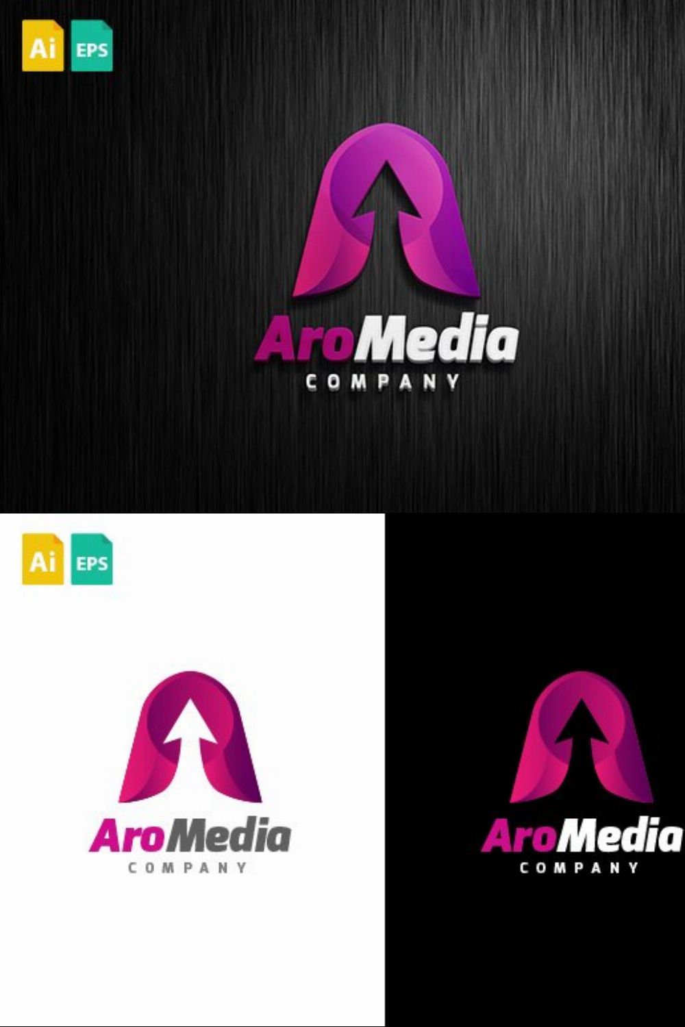 AroMedia Logo pinterest preview image.