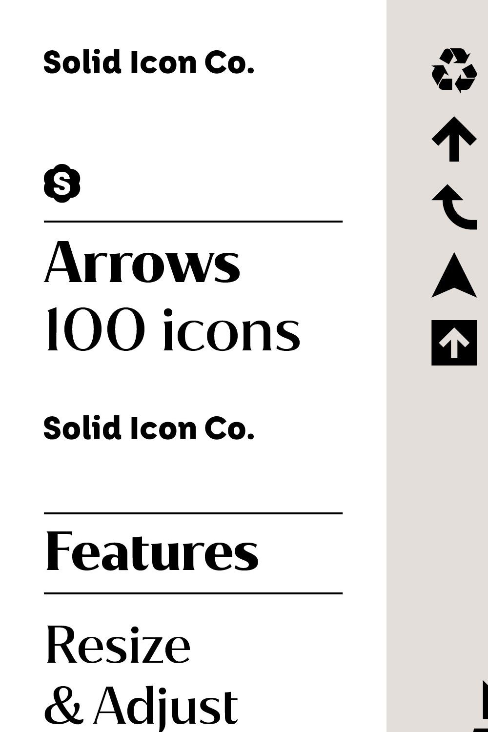 Arrows Icons pinterest preview image.