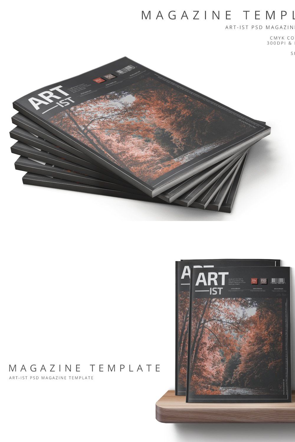 Art-ist Magazine Template Vol.13 pinterest preview image.