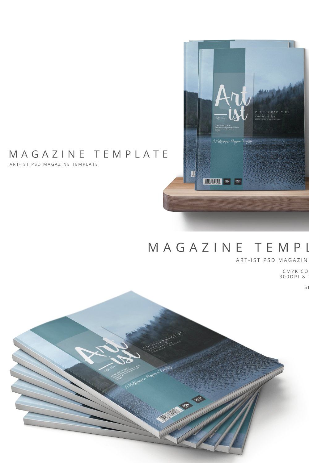 Art-ist Magazine Template Vol.14 pinterest preview image.