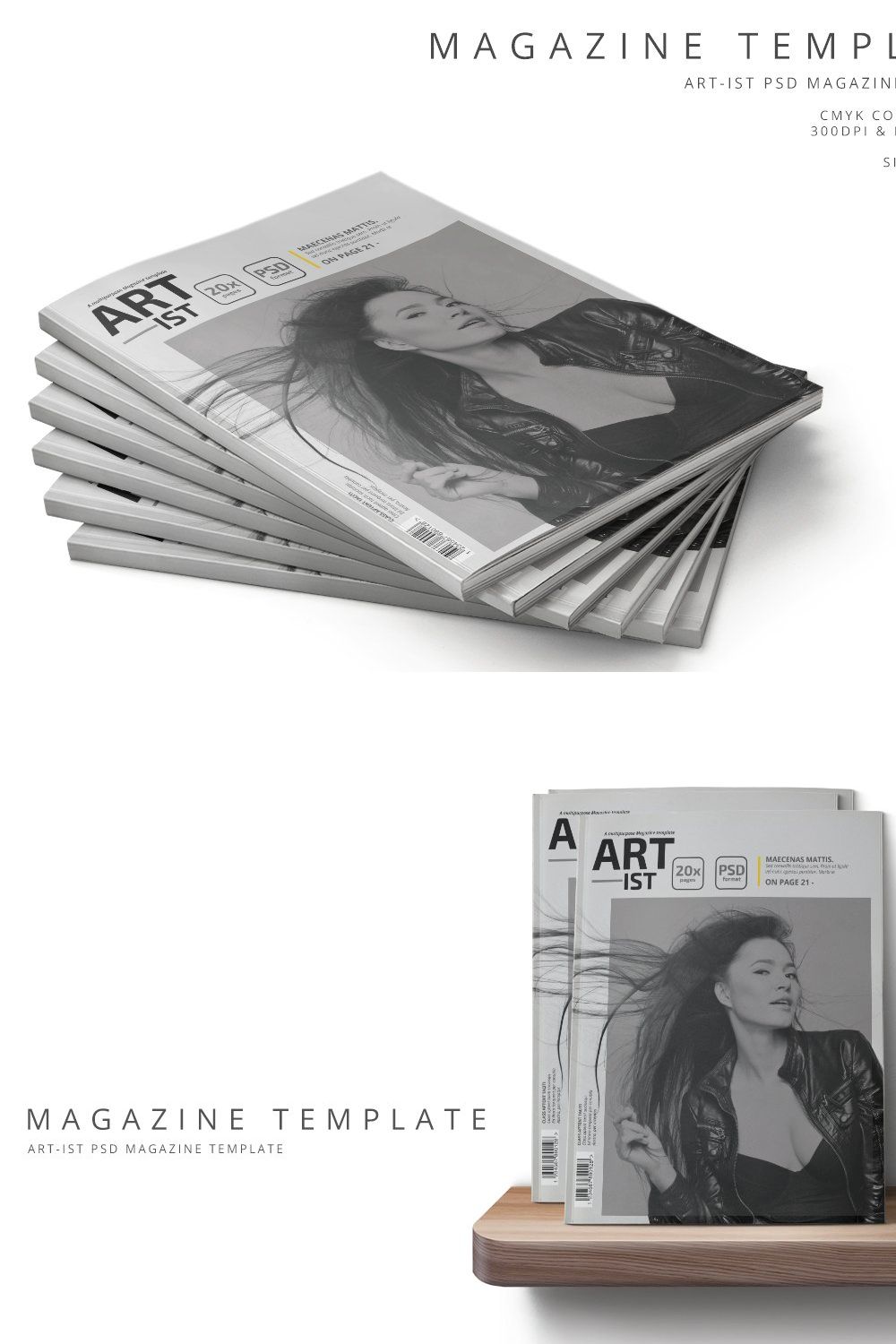 Art-ist Magazine Template Vol.5 pinterest preview image.