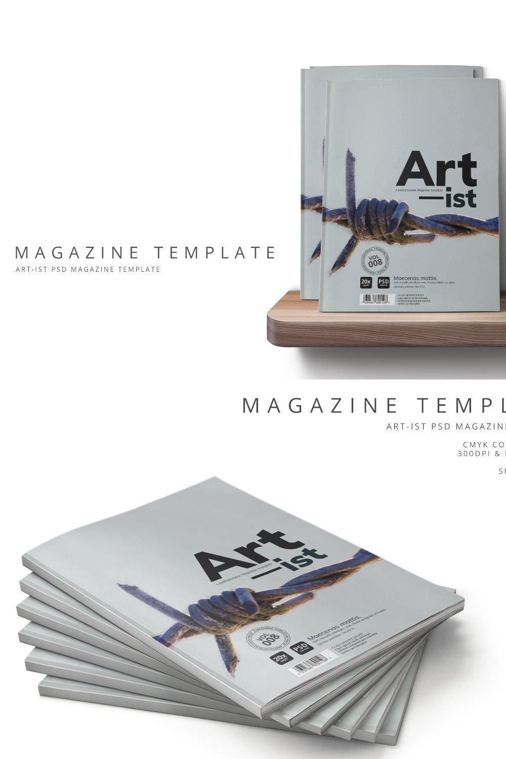 Art-ist Magazine Template Vol.8 pinterest preview image.
