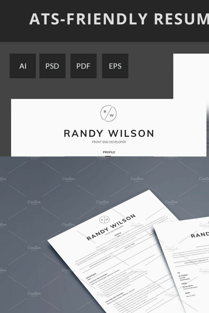ATS Friendly Resume for Developer – MasterBundles