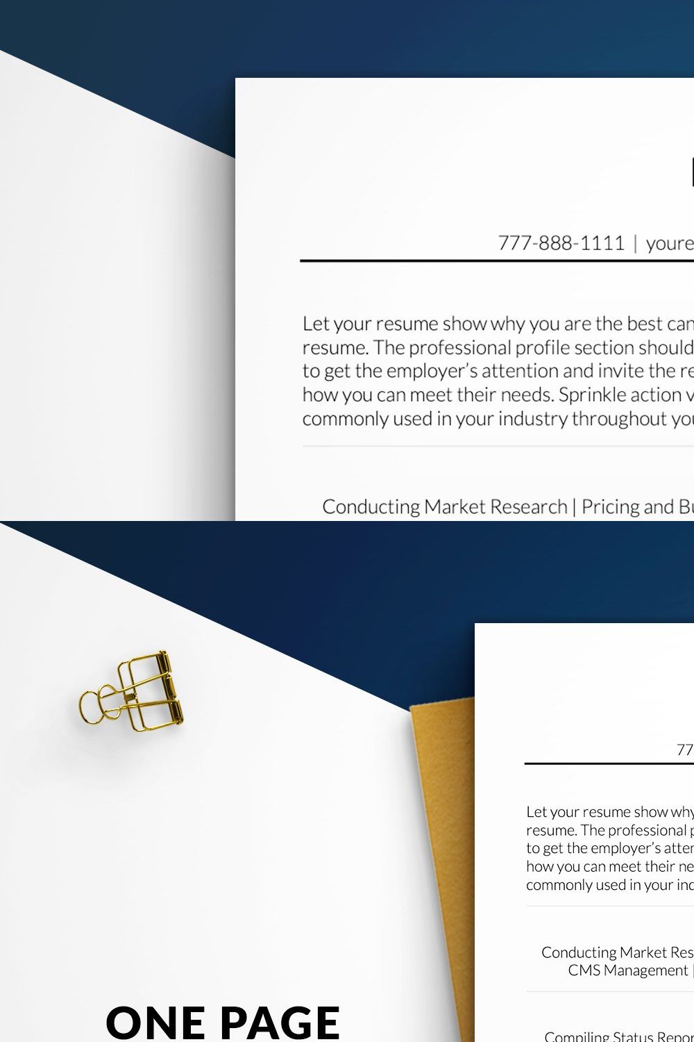 ATS Resume Template Word Mac Pages pinterest preview image.