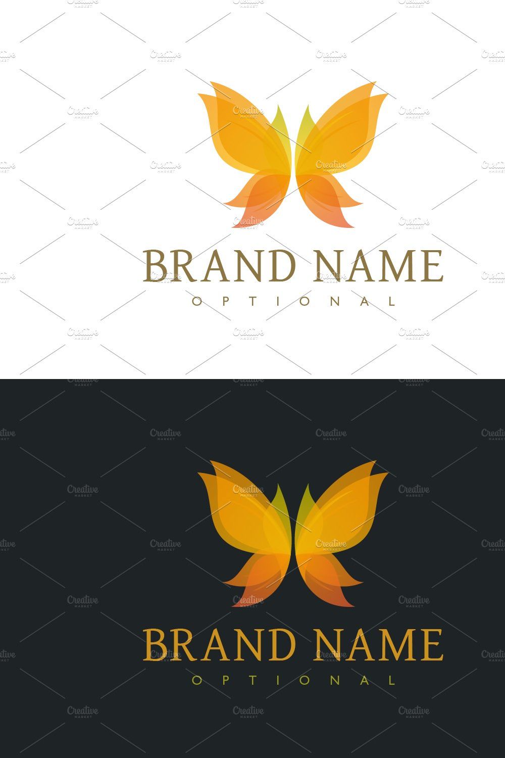 Autumn Butterfly Logo pinterest preview image.