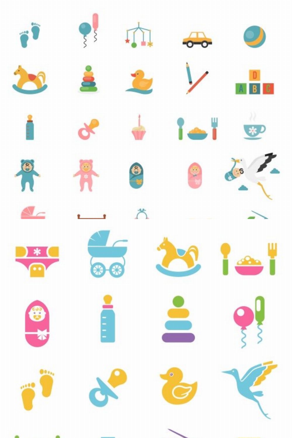 Babies toys icons pinterest preview image.
