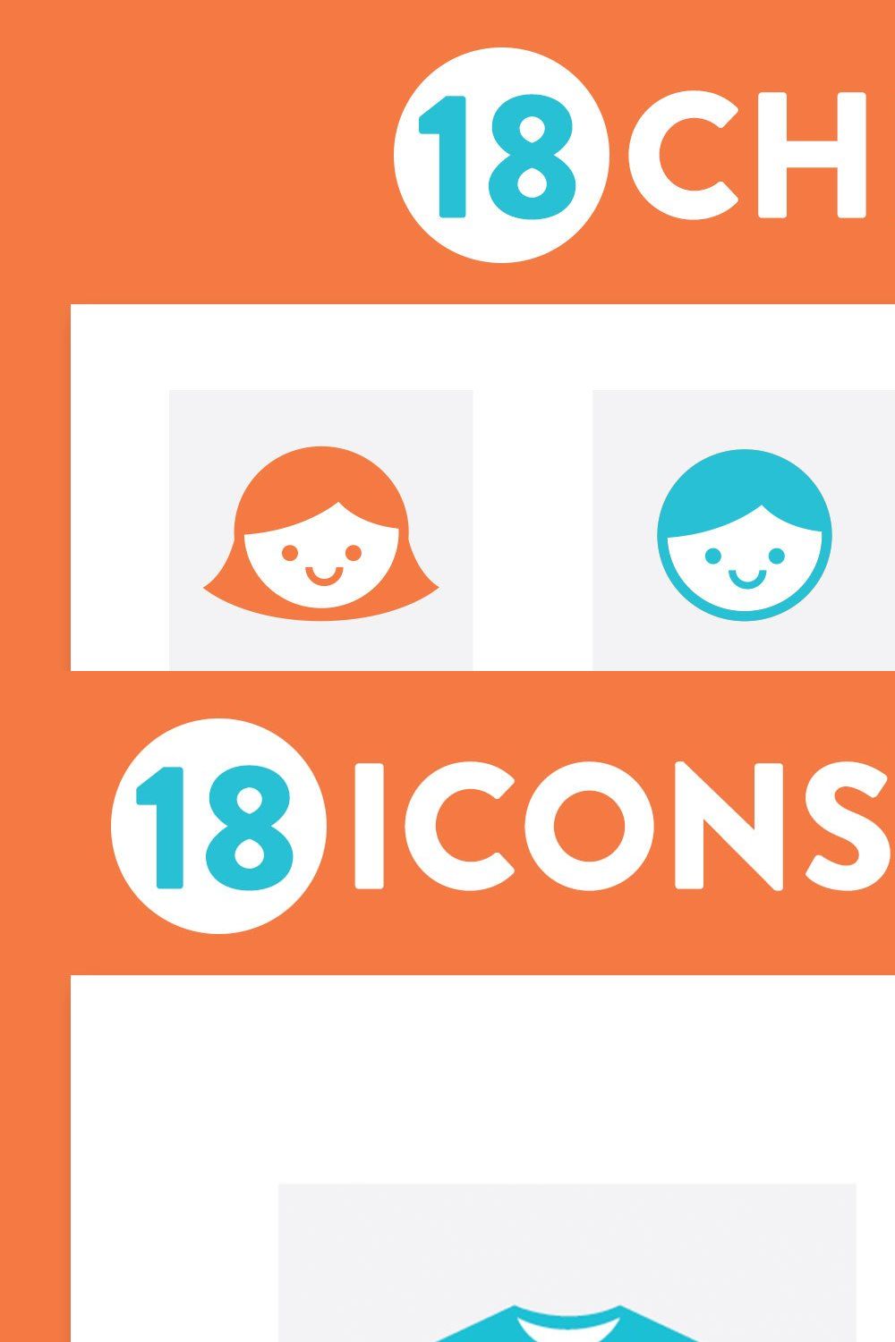 BABY CHILD KIDS ICON SET pinterest preview image.