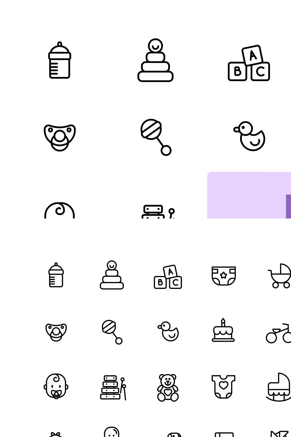 Baby - Icons Pack pinterest preview image.