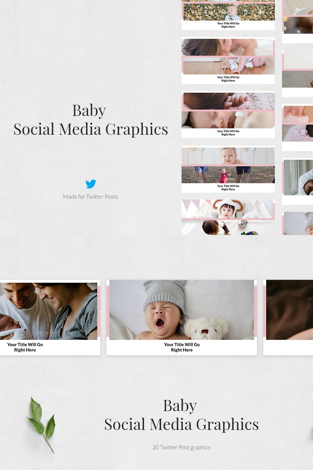 Baby Twitter Posts pinterest preview image.