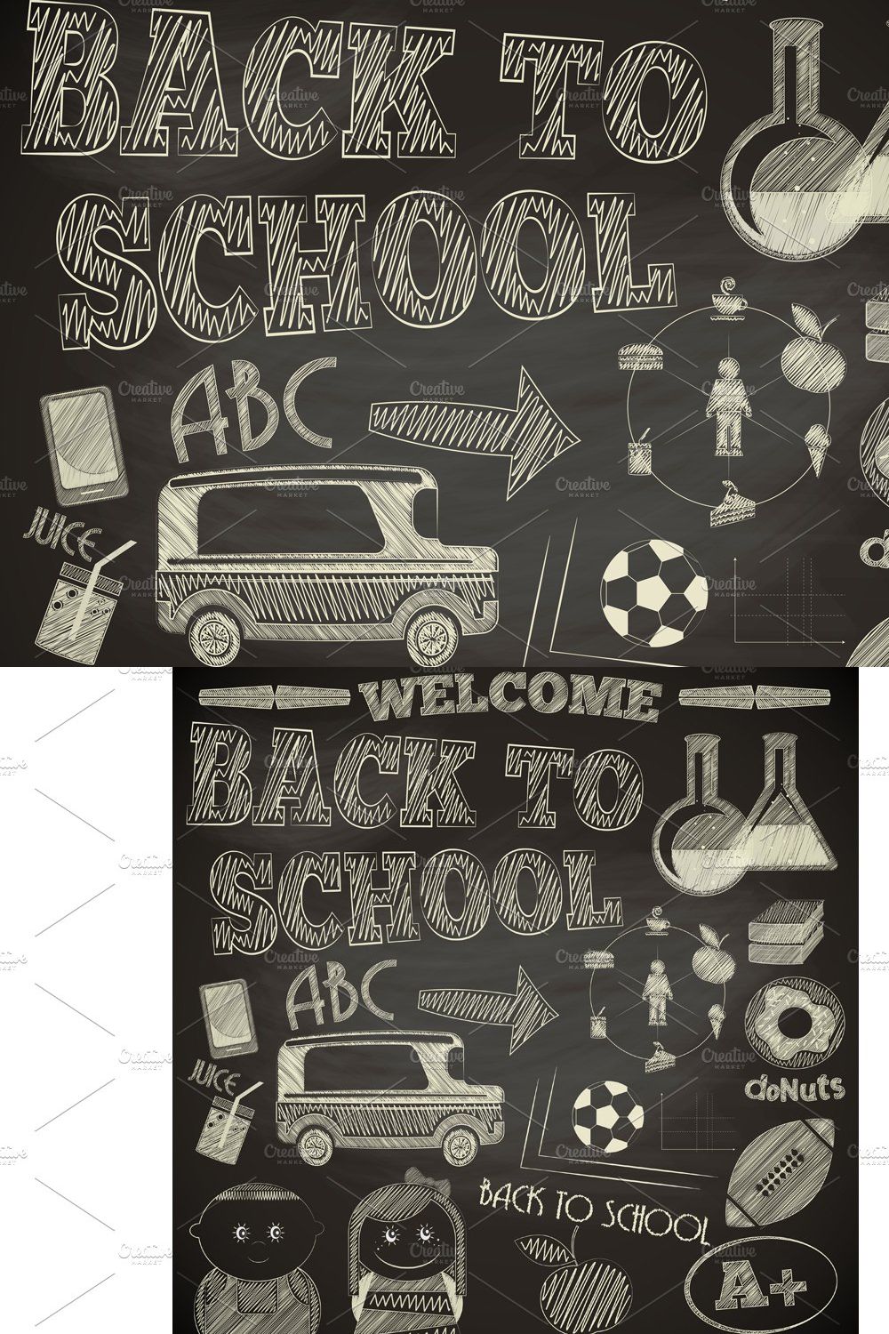 Back to School pinterest preview image.