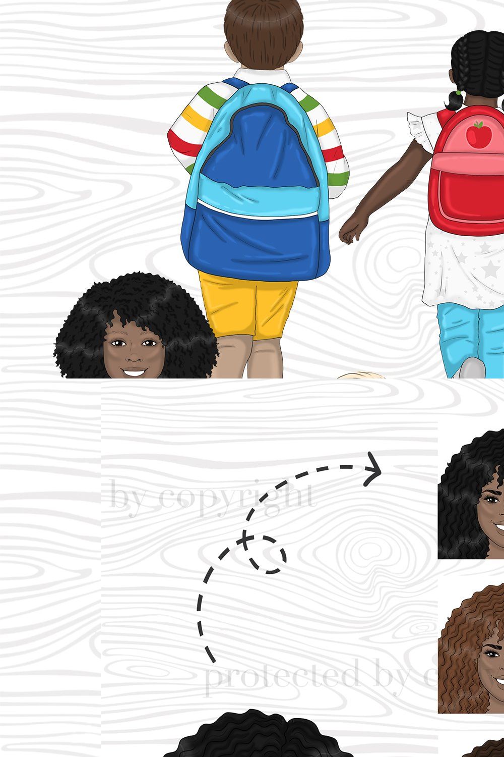 Back To School People Clipart pinterest preview image.