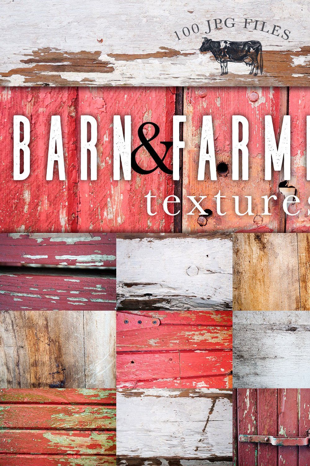 Barn & Farmhouse Wood Textures pinterest preview image.