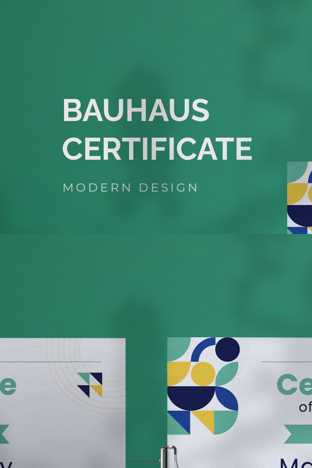 Bauhaus Gemotrics - Certificate pinterest preview image.