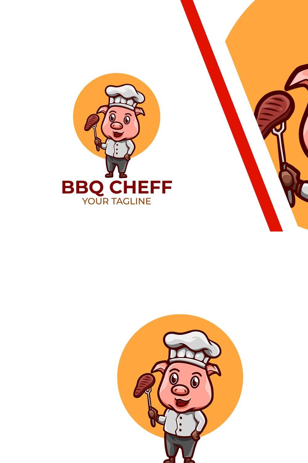 BBQ Chef Mascot pinterest preview image.