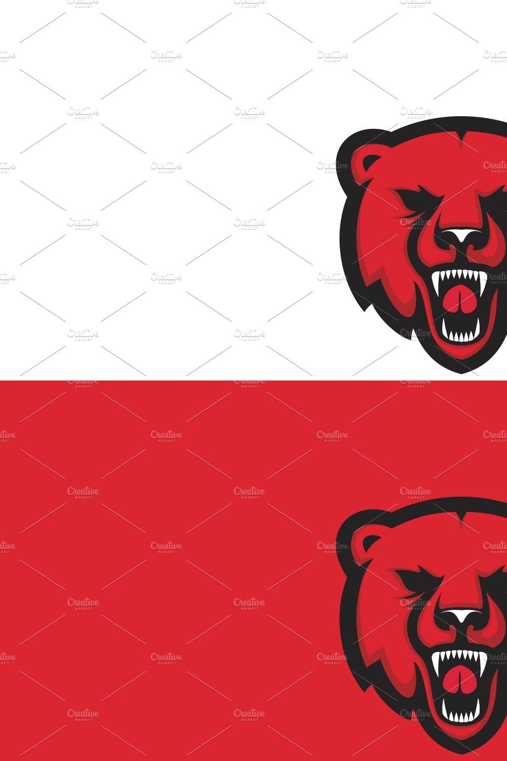 Bear Head Logo pinterest preview image.
