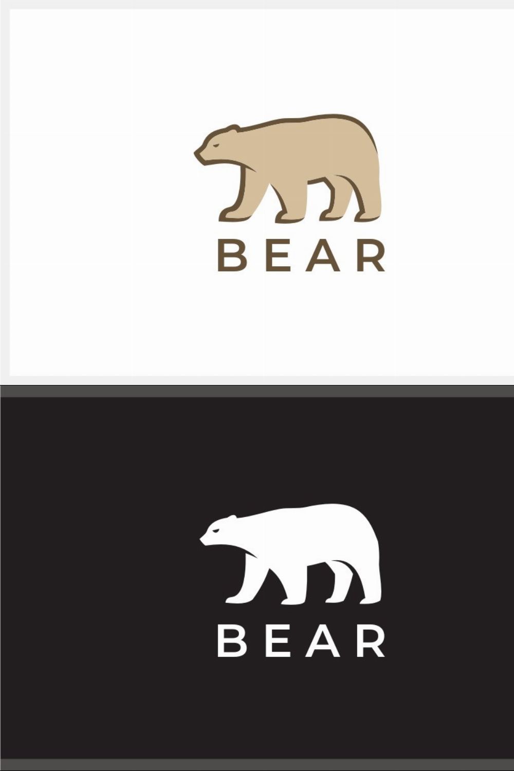 Bear Logo pinterest preview image.