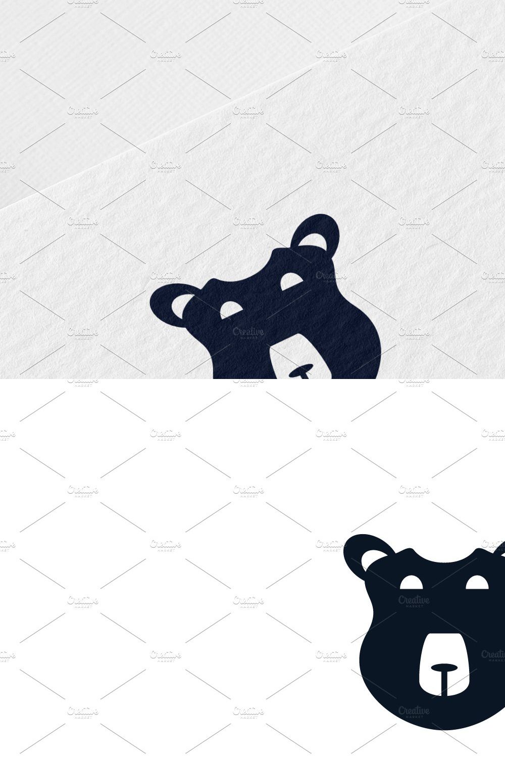 Bear Logo Template pinterest preview image.