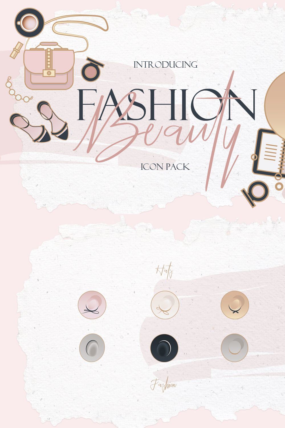 Beauty & Fashion Icon Pack pinterest preview image.