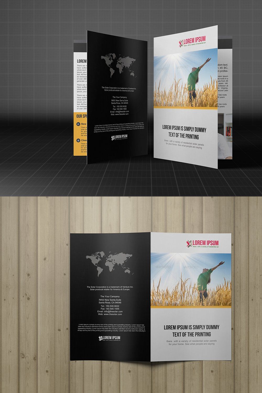 Bifold Template Business Brochure pinterest preview image.