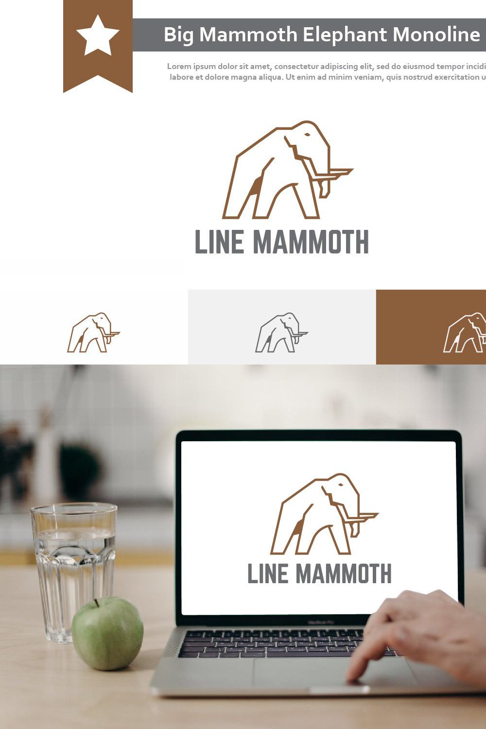 Big Mammoth Elephant Ice Age Logo pinterest preview image.