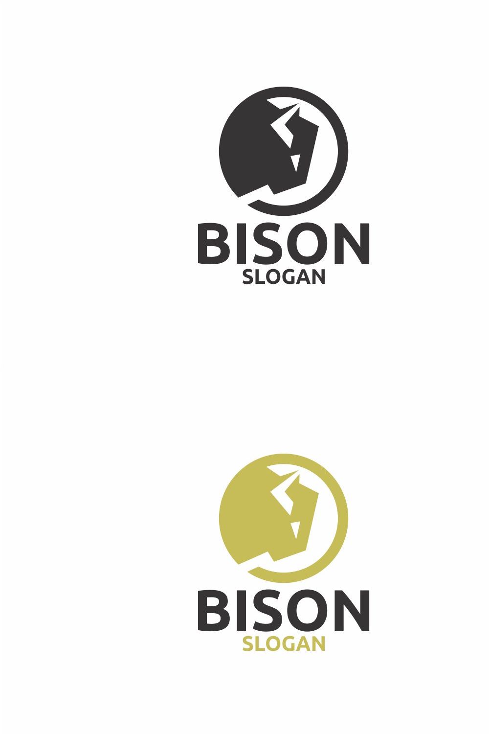 Bison Logo pinterest preview image.