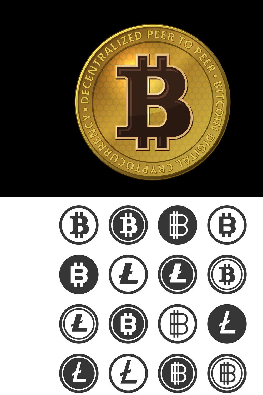 Bitcoins Big Set pinterest preview image.