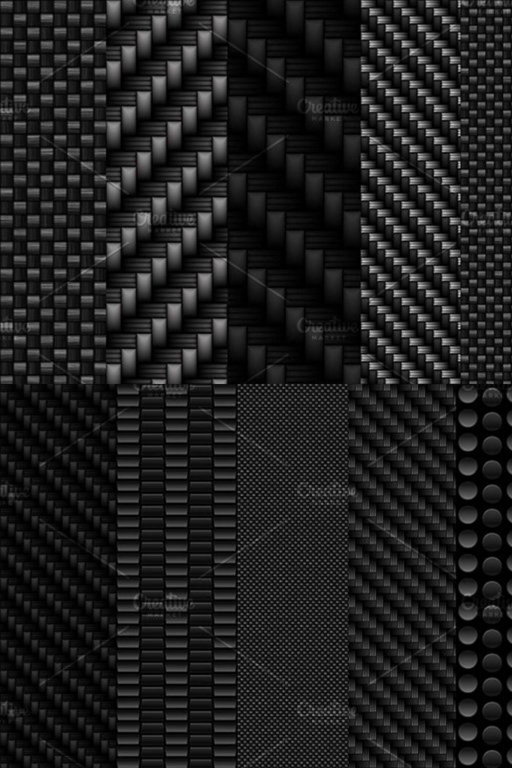 Black carbon textures pinterest preview image.