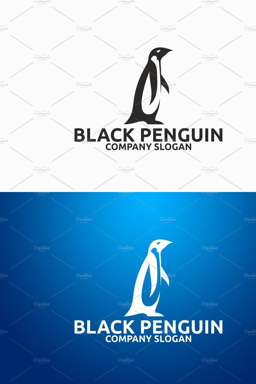Black Penguin pinterest preview image.