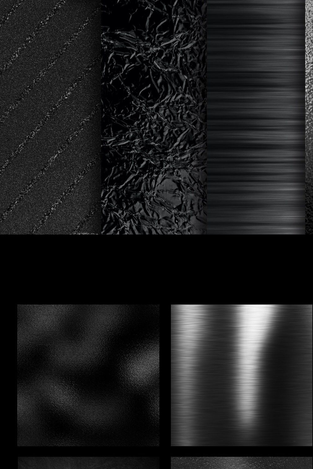 Black textures pinterest preview image.