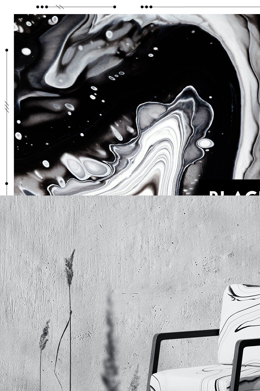 Black & White textures pinterest preview image.