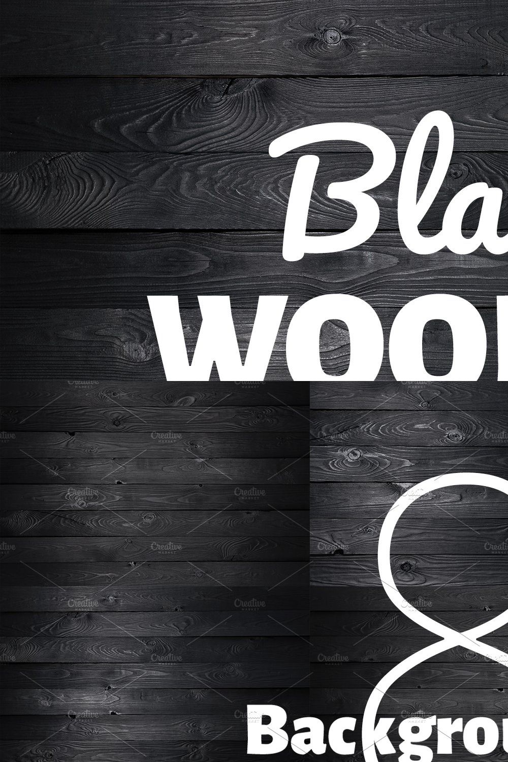 Black wooden background pinterest preview image.