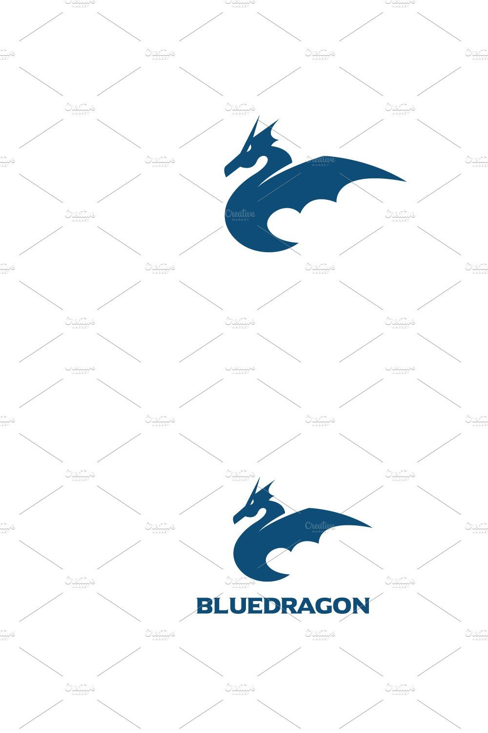 Blue Dragon Logo pinterest preview image.