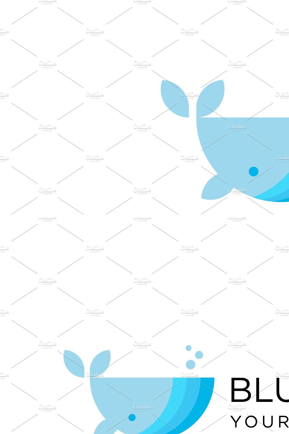 Blue Whale Logo pinterest preview image.