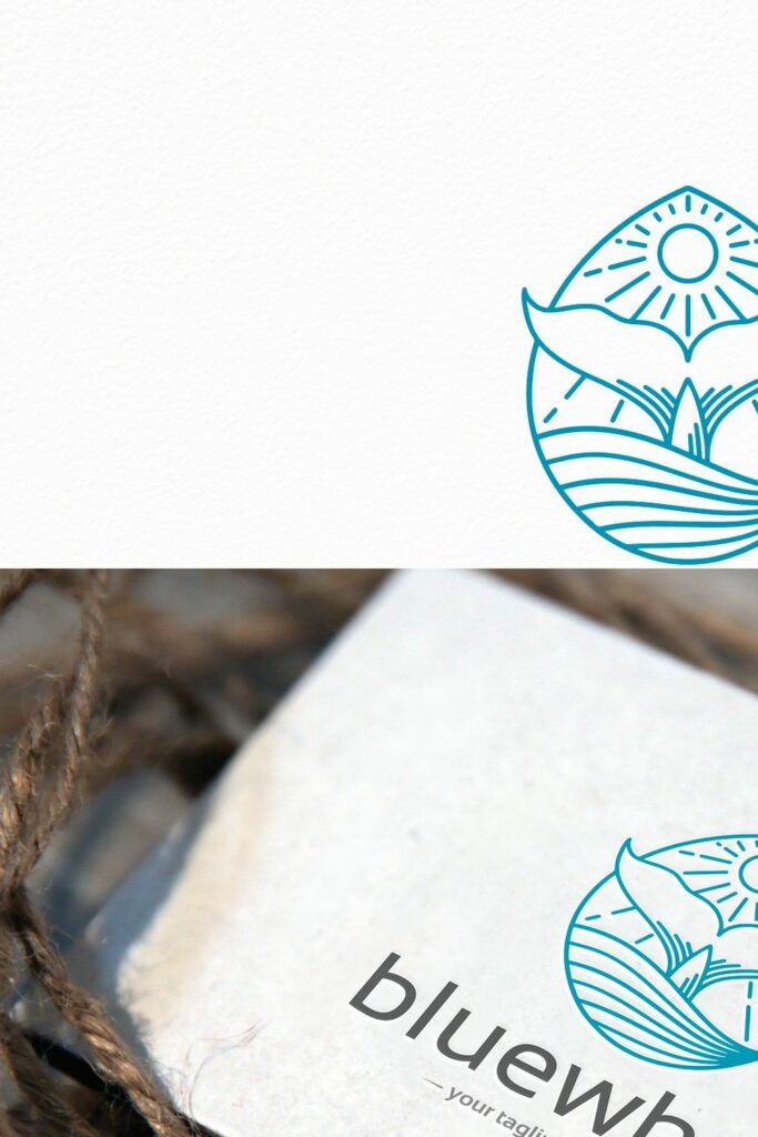 Blue Whale Tail Logo Template – MasterBundles