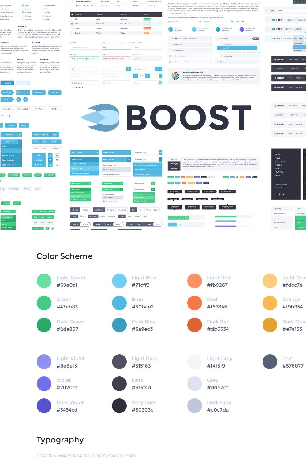 Boost UI Kit pinterest preview image.